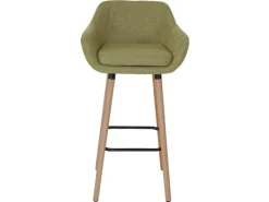 PROREGAL 2er-Set Barhocker Oslo Mit Lehne Sitzhöhe 79cm Textil Barstuhl Tresenhocker