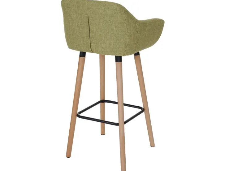 PROREGAL 2er-Set Barhocker Oslo Mit Lehne Sitzhöhe 79cm Textil Barstuhl Tresenhocker