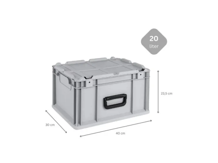 PROREGAL Eurobox Nextgen Portable HxBxT 235x 30 x 40 cm 20 Liter Eurobehälter Transportbox Transportbehälter Stapelbehälter* Aufbewahrung