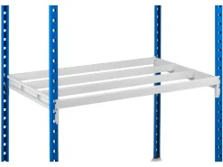 PROREGAL Fachbodenregal Maximus Pro HxBxT 220 x 125 x 60 cm 5 Ebenen Offener Fachboden Fachlast 248 kg Lichtblau-Lichtgrau