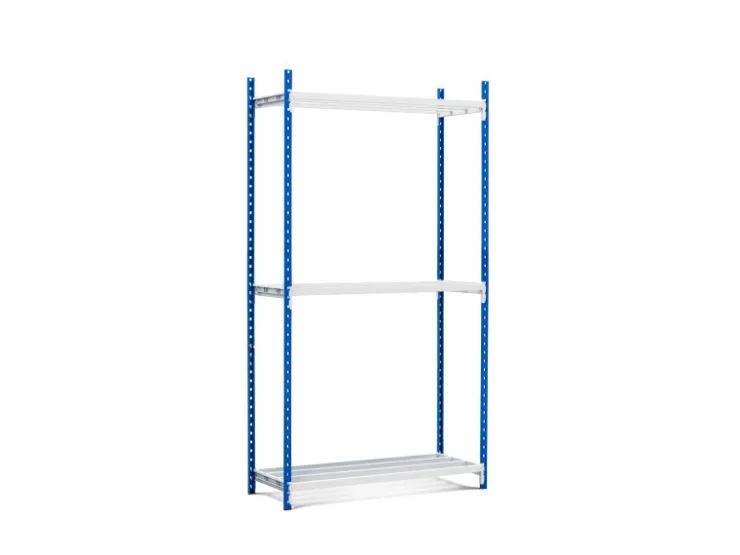 PROREGAL Fachbodenregal Maximus Pro HxBxT 240 x 125 x 60 cm 3 Ebenen Offener Fachboden Fachlast 248 kg Lichtblau-Lichtgrau* Büroregale