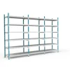 PROREGAL Fachbodenregal Maximus HxBxT 220 x 100 x 50 cm 6 Ebenen PVC-Fachboden Fachlast 182 kg Lichtblau-Lichtgrau