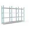 PROREGAL Fachbodenregal Maximus HxBxT 240 x 100 x 30 cm 4 Ebenen PVC-Fachboden Fachlast 136 kg Lichtblau-Lichtgrau* Kunststoffregale