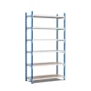 PROREGAL Fachbodenregal Maximus HxBxT 220 x 100 x 80 cm 6 Ebenen Spanplatten-Fachboden Fachlast 198 kg Lichtblau-Lichtgrau* Kunststoffregale
