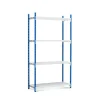 PROREGAL Fachbodenregal Maximus Pro HxBxT200 x 125 x 40 cm 4 Ebenen Offener Fachboden Fachlast 248 kg Lichtblau-Lichtgrau
