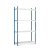 PROREGAL Fachbodenregal Maximus Pro HxBxT 220 x 100 x 80 cm 4 Ebenen Offener Fachboden Fachlast 303 kg Lichtblau-Lichtgrau* Kunststoffregale