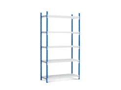 PROREGAL Fachbodenregal Maximus HxBxT 200 x 125 x 60 cm 5 Ebenen Offener Fachboden Fachlast 152 kg Lichtblau-Lichtgrau* Büroregale