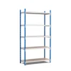 PROREGAL Fachbodenregal Maximus HxBxT200 x 150 x 68 cm 5 Ebenen Spanplatten-Fachboden Fachlast 110 kg Lichtblau-Lichtgrau* Kunststoffregale