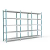 PROREGAL Fachbodenregal Maximus HxBxT 220 x 100 x 50 cm 5 Ebenen PVC-Fachboden Fachlast 182 kg Lichtblau-Lichtgrau