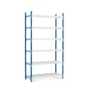PROREGAL Fachbodenregal Maximus HxBxT 260 x 125 x 34 cm 7 Ebenen Offener Fachboden Fachlast 114 kg Lichtblau-Lichtgrau* Kunststoffregale