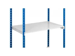 PROREGAL Fachbodenregal Maximus HxBxT200 x 125 x 50 cm 5 Ebenen Metallplatten-Fachboden Fachlast 152 kg Lichtblau-Lichtgrau