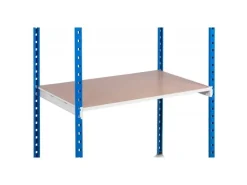 PROREGAL Fachbodenregal Maximus HxBxT 240 x 125 x 80 cm 6 Ebenen Spanplatten-Fachboden Fachlast 178 kg Lichtblau-Lichtgrau* Kunststoffregale
