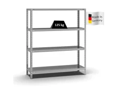 PROREGAL Fachbodenregal Schraubsystem Light-Duty Grundregal HxBxT 150 x 130 x 40 cm 4 Ebenen Fachlast 125 kg Beidseitig Nutzbar* Kellerregale