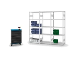 PROREGAL Fachbodenregal Stecksystem T-Profil Medium-Duty Grundregal HxBxT 200 x 75 x 40 cm 5 Ebenen Fachlast 225 kg Beidseitig Nutzbar* Kellerregale