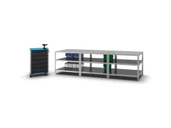 PROREGAL Fachbodenregal Schraubsystem Heavy-Duty Grundregal HxBxT 80 x 100 x 80 cm 3 Ebenen Fachlast 350 kg Beidseitig Nutzbar