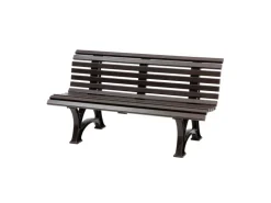 PROREGAL Gartenbank Jamaika 3 Sitzer HxBxT 80 x 150 x 64cm Witterungskunststoff & UV Beständiger Kunststoff Parkbank Sitzbank