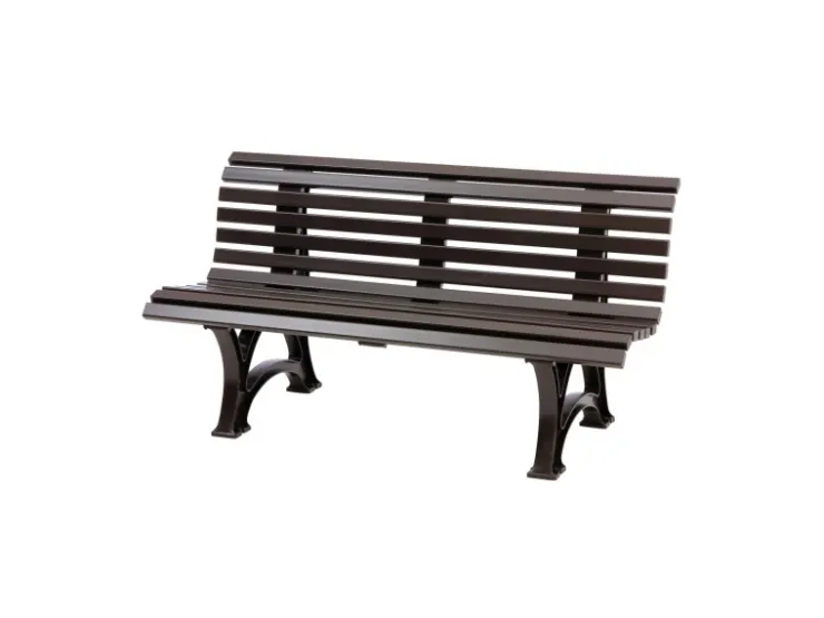 PROREGAL Gartenbank Jamaika 3 Sitzer HxBxT 80 x 150 x 64cm Witterungskunststoff & UV Beständiger Kunststoff Parkbank Sitzbank