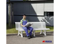PROREGAL Gartenbank Jamaika 4 Sitzer HxBxT 80 x 200 x 64 cm Witterungskunststoff & UV Beständiger Kunststoff Parkbank Sitzbank* Sitzbänke