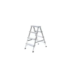 PROREGAL Haushaltsleiter Beidseitig Begehbar 2 x 4 Stufen* Klapptritte
