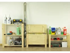 PROREGAL Holzregal Pinepeak HxBxT 50 x 170 x 28 cm 2 Fachboden 1,2 cm Dickes Kiefernholz