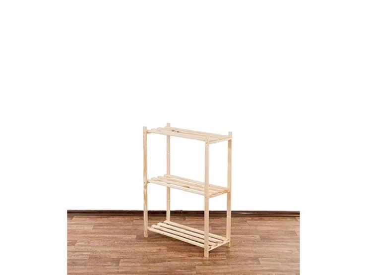 PROREGAL Holzregal Timbercraft HxBxT 90 x 65 x 28,5 cm Fachlast 35 kg 3 Fachboden 1,4 cm Dickes Kiefernholz Natur