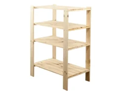 PROREGAL Holzregal Woodland HxBxT 115 x 80 x 50 cm Fachlast 120 kg 4 Fachboden Kiefernholz Natur* Bücherregale