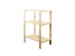 PROREGAL Holzregal Woodland HxBxT 115 x 80 x 50 cm Fachlast 120 kg 3 Fachboden Kiefernholz Natur