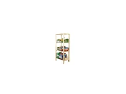 PROREGAL Holzregal Woodland HxBxT 166,4 x 80 x 50 cm Fachlast 120 kg 4 Fachboden Kiefernholz Natur* Holzregale