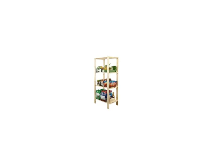 PROREGAL Holzregal Woodland HxBxT 166,4 x 80 x 50 cm Fachlast 120 kg 4 Fachboden Kiefernholz Natur* Holzregale