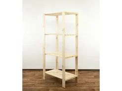 PROREGAL Holzregal Woodland HxBxT 166,4 x 80 x 50 cm Fachlast 120 kg 4 Fachboden Kiefernholz Natur* Holzregale