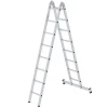 PROREGAL Klappleiter 2-Teilig mit Traverse 2 x 8 Sprossen