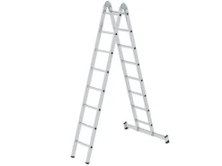 PROREGAL Klappleiter 2-Teilig mit Traverse 2 x 8 Sprossen