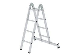 PROREGAL Klappleiter 2-Teilig mit Traverse 2 x 4 Sprossen* Klapptritte