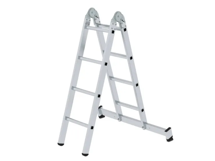 PROREGAL Klappleiter 2-Teilig mit Traverse 2 x 4 Sprossen* Klapptritte