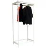 PROREGAL Kleiderstangenregal Metal Einzel HxBxT 200 x 90 x 50 cm Weiß Kleiderständer Garderobe Klamottenregal Stangenregal Regal* Garderoben