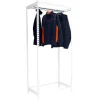 PROREGAL Kleiderstangenregal Metal Einzel HxBxT 150 x 90 x 50 cm Weiß Kleiderständer Garderobe Klamottenregal Stangenregal Regal* Garderoben