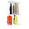 PROREGAL Kleiderstangenregal Metal Doppel HxBxT 200 x 90 x 75 cm Weiß Kleiderständer Garderobe Klamottenregal Stangenregal Regal* Garderoben