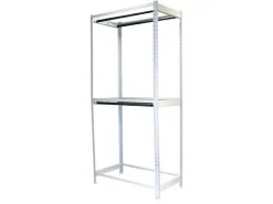 PROREGAL Kleiderstangenregal Metal Doppel HxBxT 200 x 90 x 75 cm Weiß Kleiderständer Garderobe Klamottenregal Stangenregal Regal* Garderoben