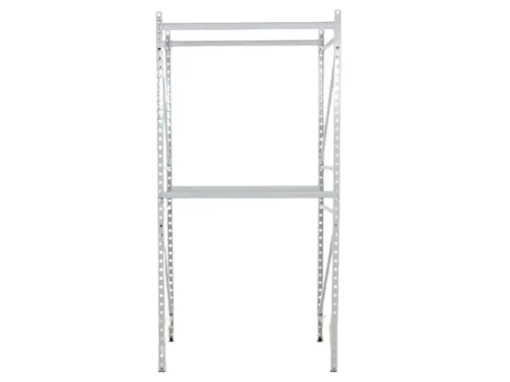 PROREGAL Kleiderständer HxBxT 200 x 125 x 60 cm Fachlast 130 kg & 2 Ebenen Lichtgrau* Garderoben