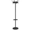 PROREGAL Kleiderständer Mit Drehbarer Krone & 6 Drillingshaken HxBxT 180 x 11 x 48 cm Schwarz* Garderoben