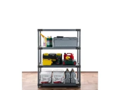 PROREGAL Kunststoffregal Grey Bear Low HxBxT 138 x 90 x 46 cm Fachlast 120 kg* Kellerregale