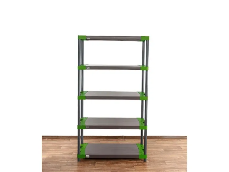PROREGAL Kunststoffregal Big Grey Bear Tall HxBxT 180 x 100 x 46 cm Fachlast 160 kg Grau/Grün* Kunststoffregale