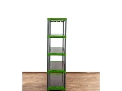 PROREGAL Kunststoffregal Big Grey Bear Tall HxBxT 180 x 100 x 46 cm Fachlast 160 kg Grau/Grün* Kunststoffregale