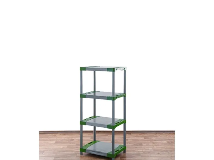 PROREGAL Kunststoffregal Big Grey Bear Low HxBxT 138 x 70 x 46 cm Fachlast 160 kg Grau/Grün