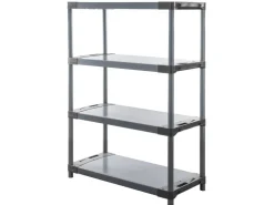 PROREGAL Kunststoffregal Grey Bear Low HxBxT 138 x 120 x 46 cm Fachlast 120 kg