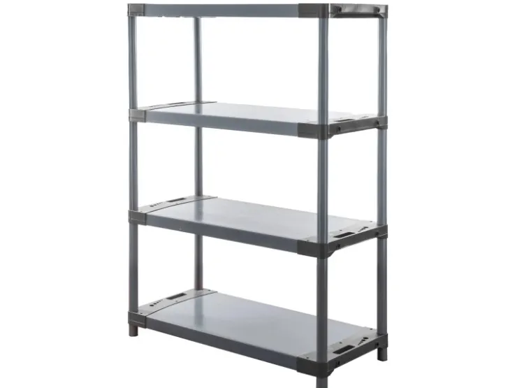 PROREGAL Kunststoffregal Grey Bear Low HxBxT 138 x 120 x 46 cm Fachlast 120 kg