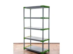 PROREGAL Kunststoffregal Big Grey Bear Tall HxBxT 180 x 90 x 46 cm Fachlast 160 kg Grau/Grün