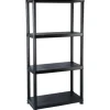 PROREGAL Kunststoffregal Panther Tall HxBxT 135x60x30cm Fachlast 20kg Pro Ebene Schwarz* Regale Schwarz