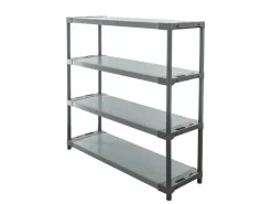 PROREGAL Kunststoffregal Big Grey Bear Low HxBxT 138 x 150 x 46 cm Fachlast 120 kg