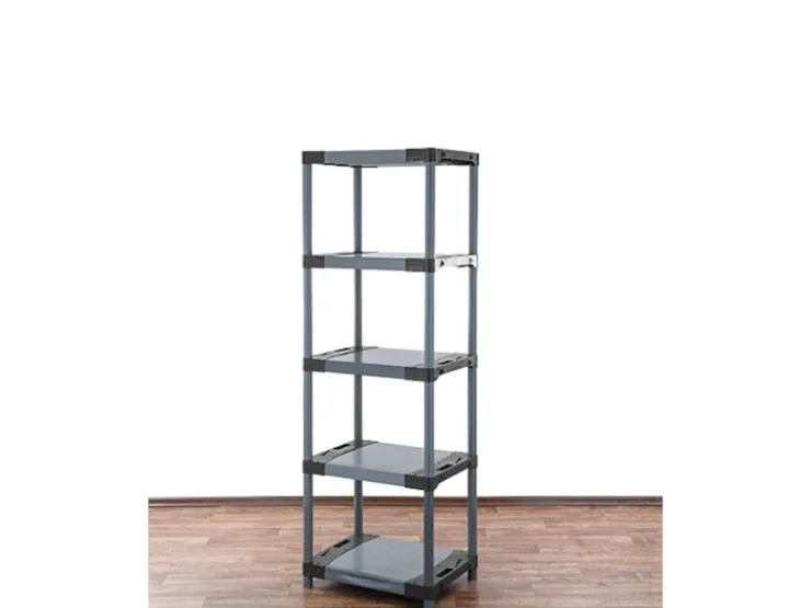 PROREGAL Kunststoffregal Grey Bear Tall HxBxT 180 x 60 x 46 cm Fachlast 120 kg